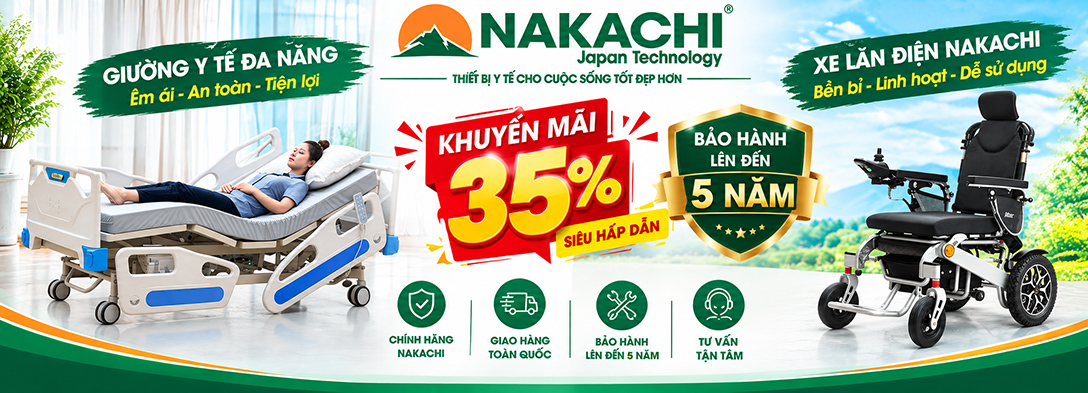 baner xe lăn điện và giường y tế