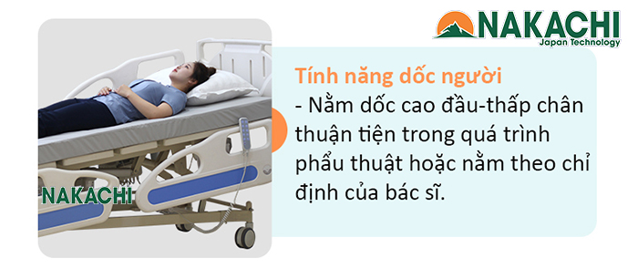 tính năng dốc giường y tế đa năng A15